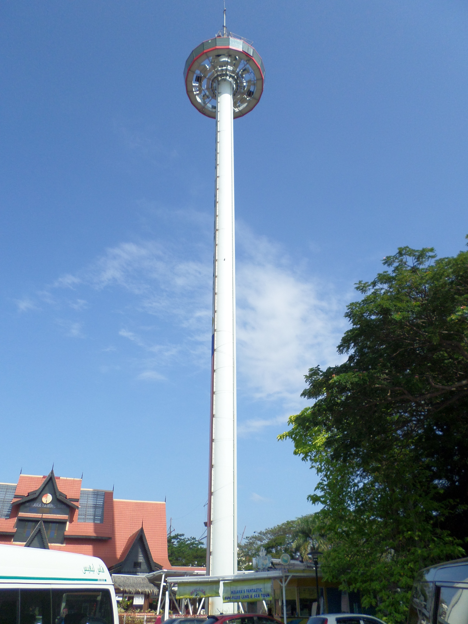 Take in the scenery from the Taming Sari Revolving Tower